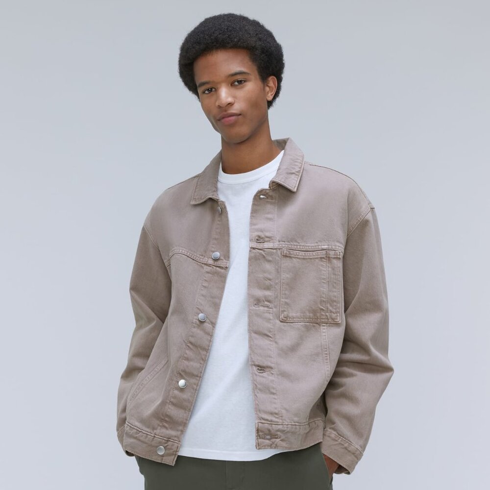 NWOT Everlane The Everyone Denim Jacket, Artist Clay (Taupe) - Size E3 / M
